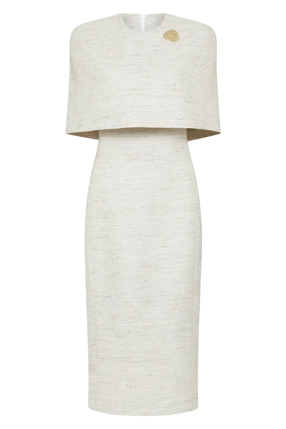 Carla Zampatti Cape Dress Cream Size 6 for rent on The Volte - main image
