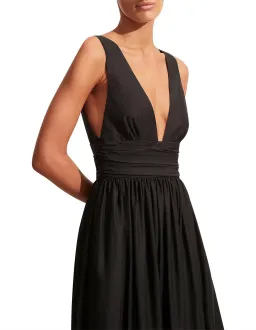 Matteau Tiered Plunge Dress Black Size 4 / AU 12 for rent on The Volte - image 4