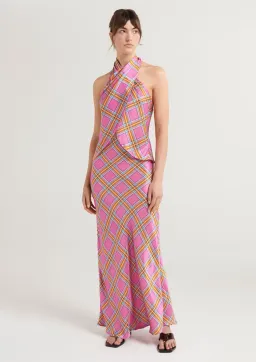 Steele Marcela Top and Cassidy Skirt Set Pink Check Size 10 for rent on The Volte - image 1