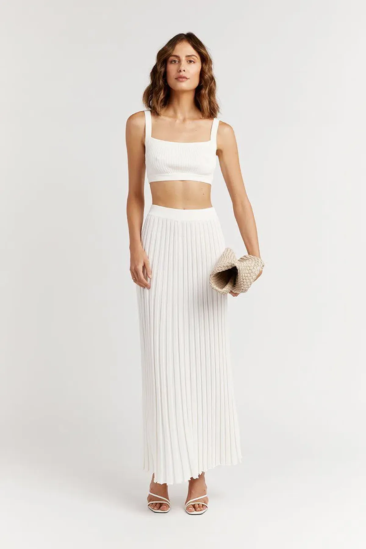 Dissh Ollie Rib Knit Set White Size 8 for rent on The Volte - main image