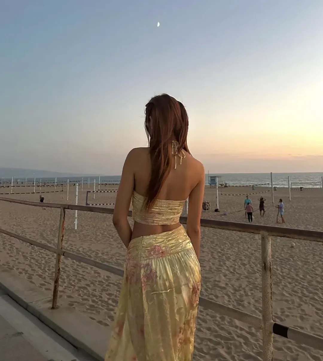 LoveShackFancy Balton Top and Chance Maxi Skirt Set Yellow Melon Size 8 for rent on The Volte - main image