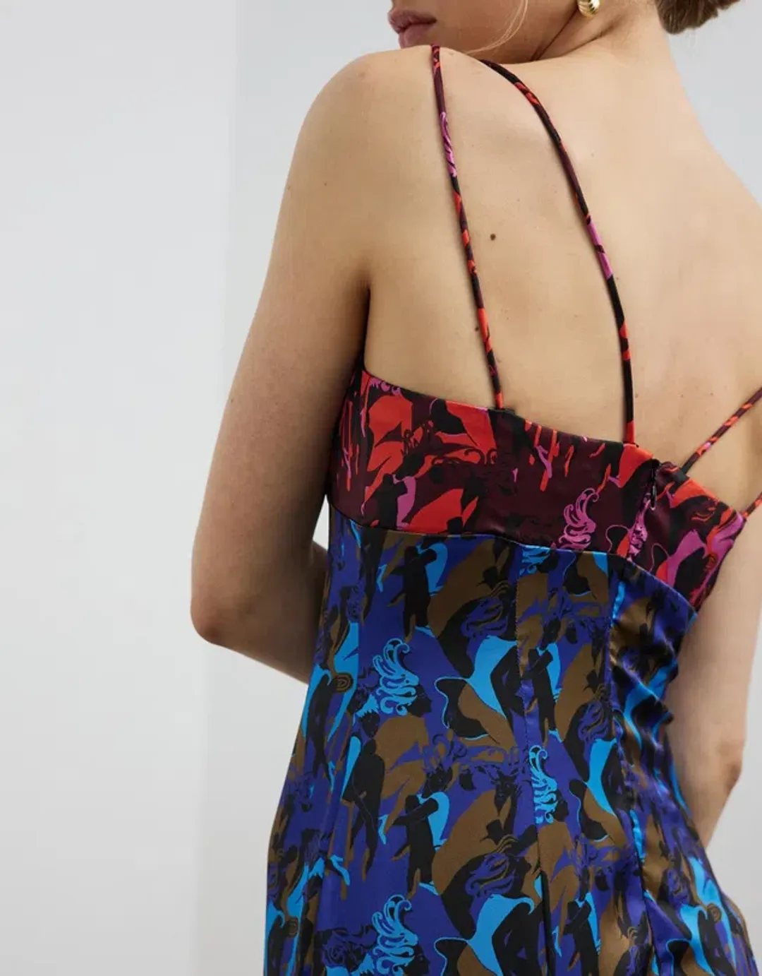 Staud Sketching Midi Dress Plum Sapphire Sirens Size 10 for rent on The Volte - main image