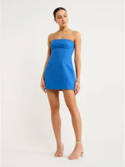 Sir the Label Spoerri Sculpted Mini Dress in Cobalt Size AU 8 for rent on The Volte - image 1