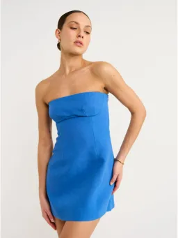 Sir the Label Spoerri Sculpted Mini Dress in Cobalt Size AU 8 for rent on The Volte - image 2