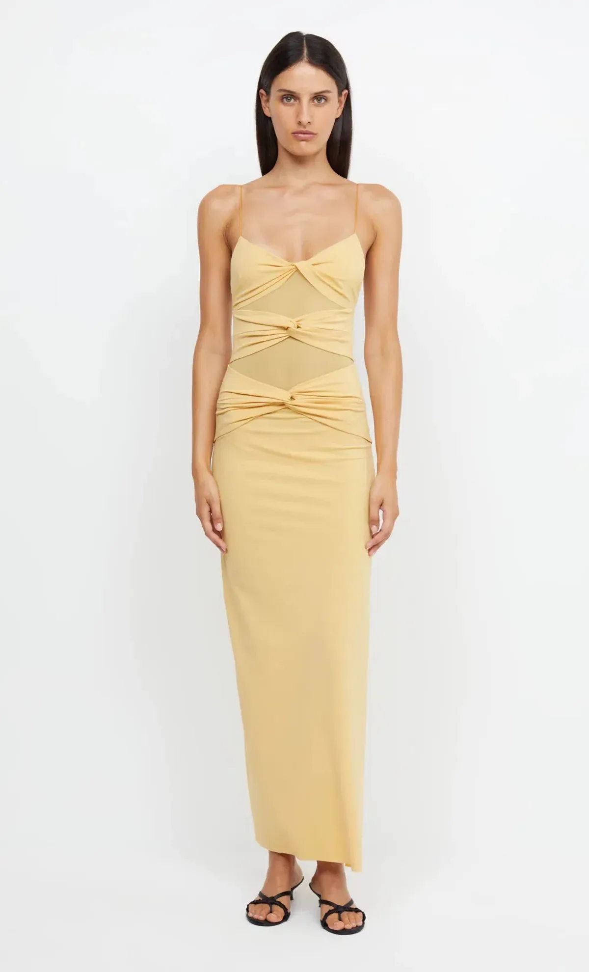 Bec & Bridge Montana Twist Dress Yellow Size 8 for rent on The Volte - main image