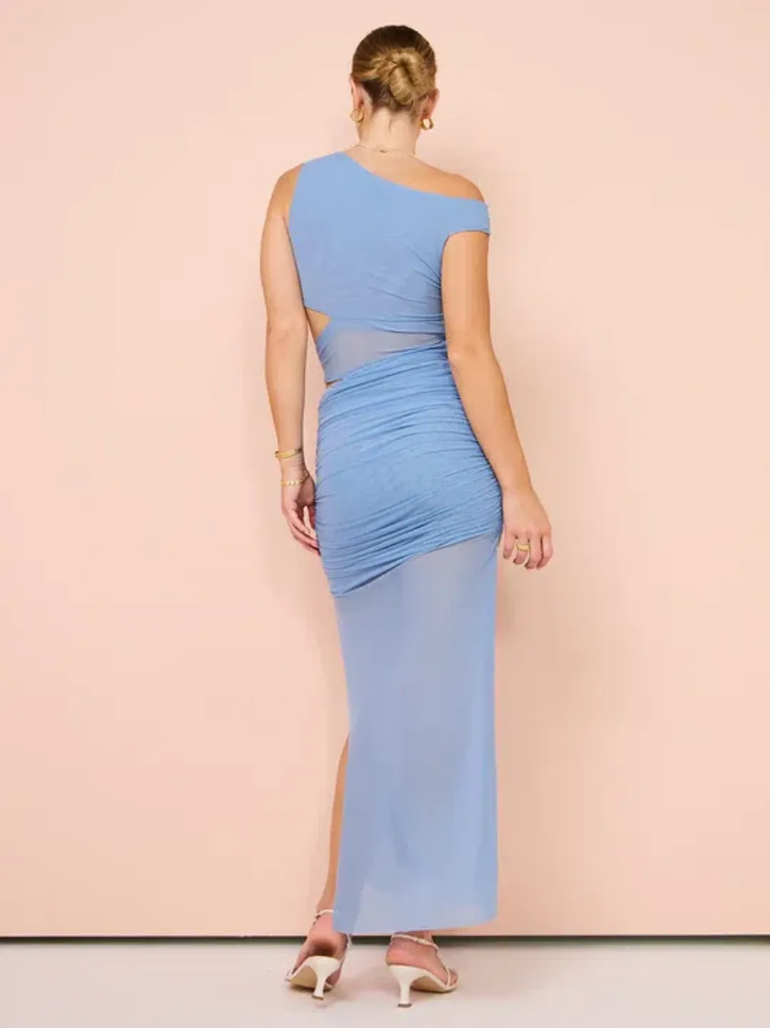 Bec & Bridge Whorl Asym Maxi Dress  Meridian Blue Size AU 6 for rent on The Volte - main image