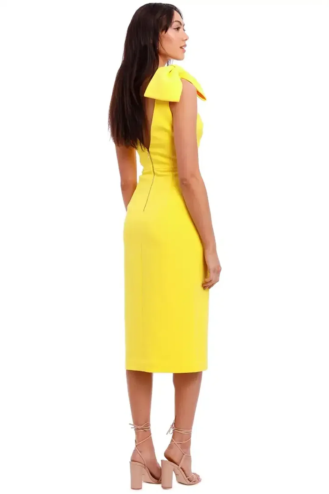 Rebecca Vallance Love Bow Dress in Yellow Size 10 for rent on The Volte - main image