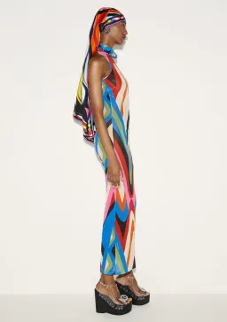 Emilio Pucci Printed Maxi Dress Multi Size S/Au 8 for rent on The Volte - image 2