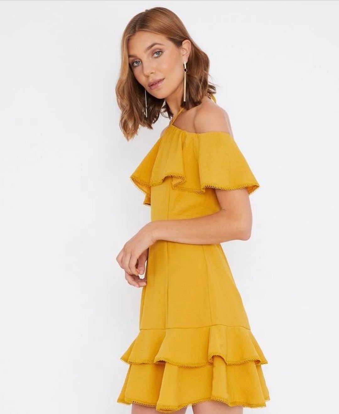 Calli Alana Halter Neck Mini Dress for rent on The Volte - main image