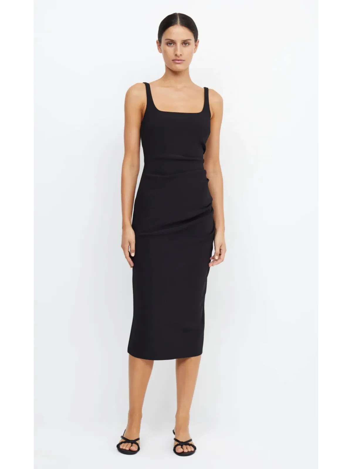 Bec & Bridge Be Mine Square Neck Midi Dress Black Size AU 6 for rent on The Volte - main image