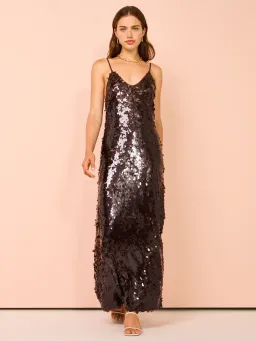 Alemais Geanie Sequin Gown Brown Size 8 for rent on The Volte - image 1