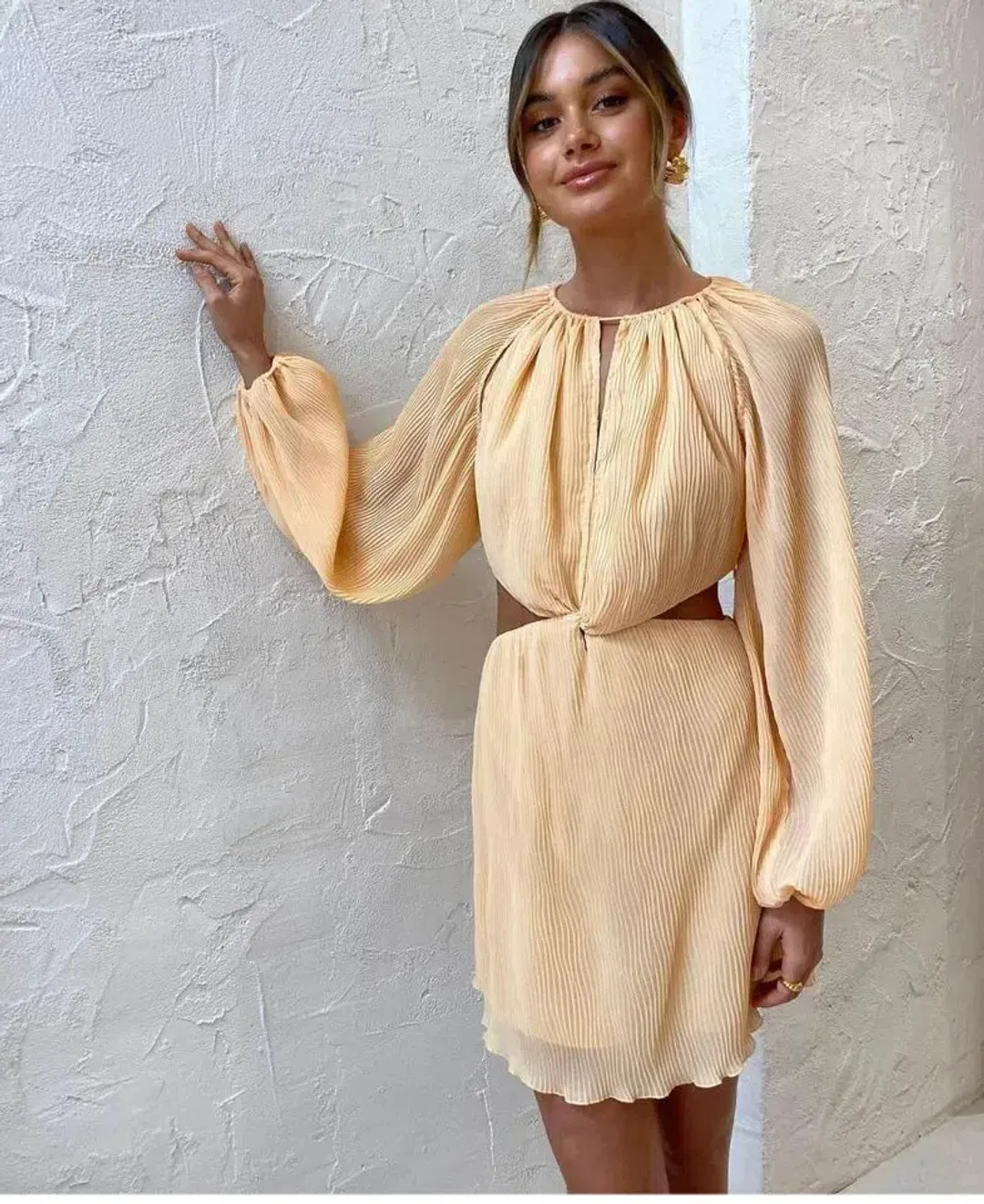 Issy Hummingbird Mini Dress in Rockmelon Size 6 for rent on The Volte - main image