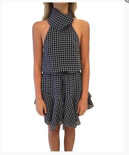 Shona Joy La Niña High Neck Drawstring Dress for rent on The Volte - image 2