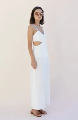 Suboo Aster Cutout Maxi Dress in White Size XS / AU 6 for rent on The Volte - image 2