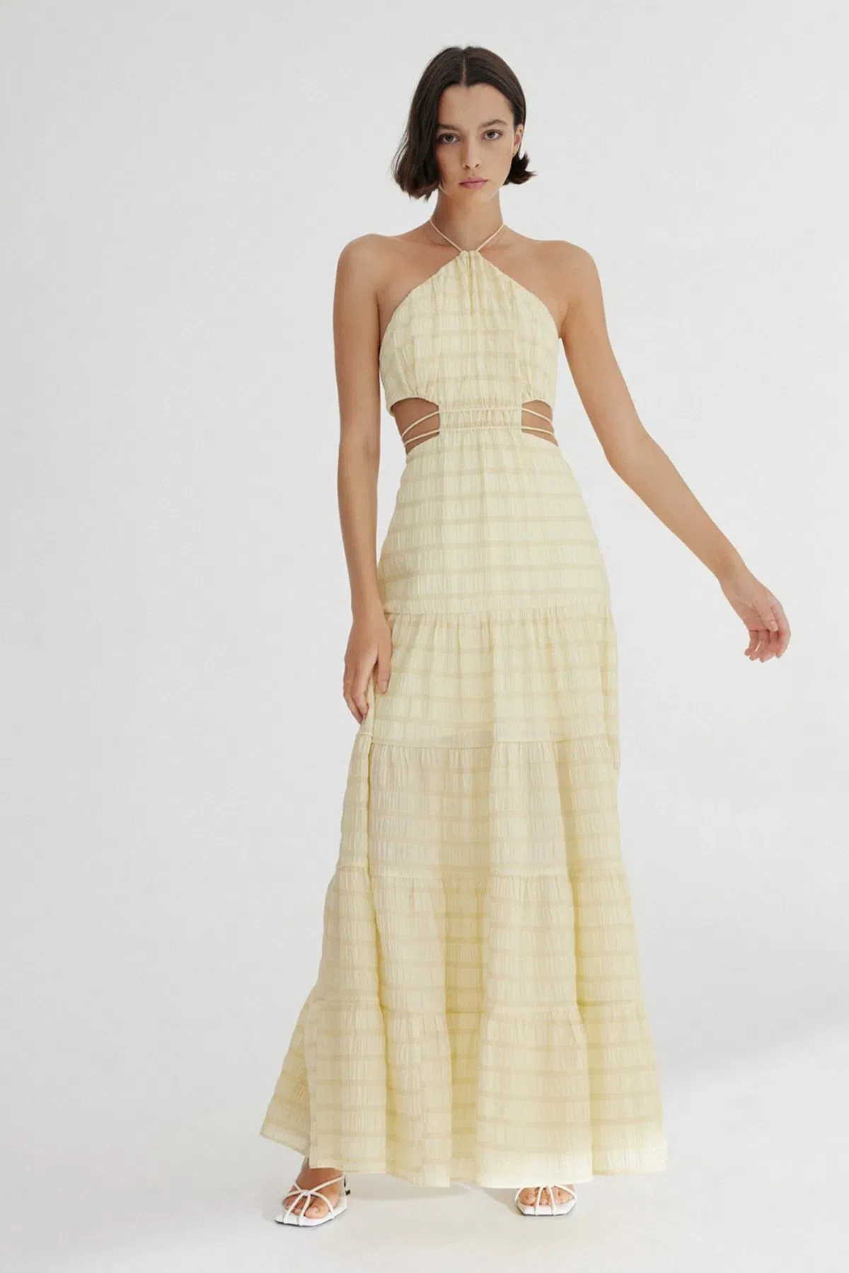 Significant Other Sophie Maxi Dress in Sunflower Check Size S / AU 8 for rent on The Volte - main image