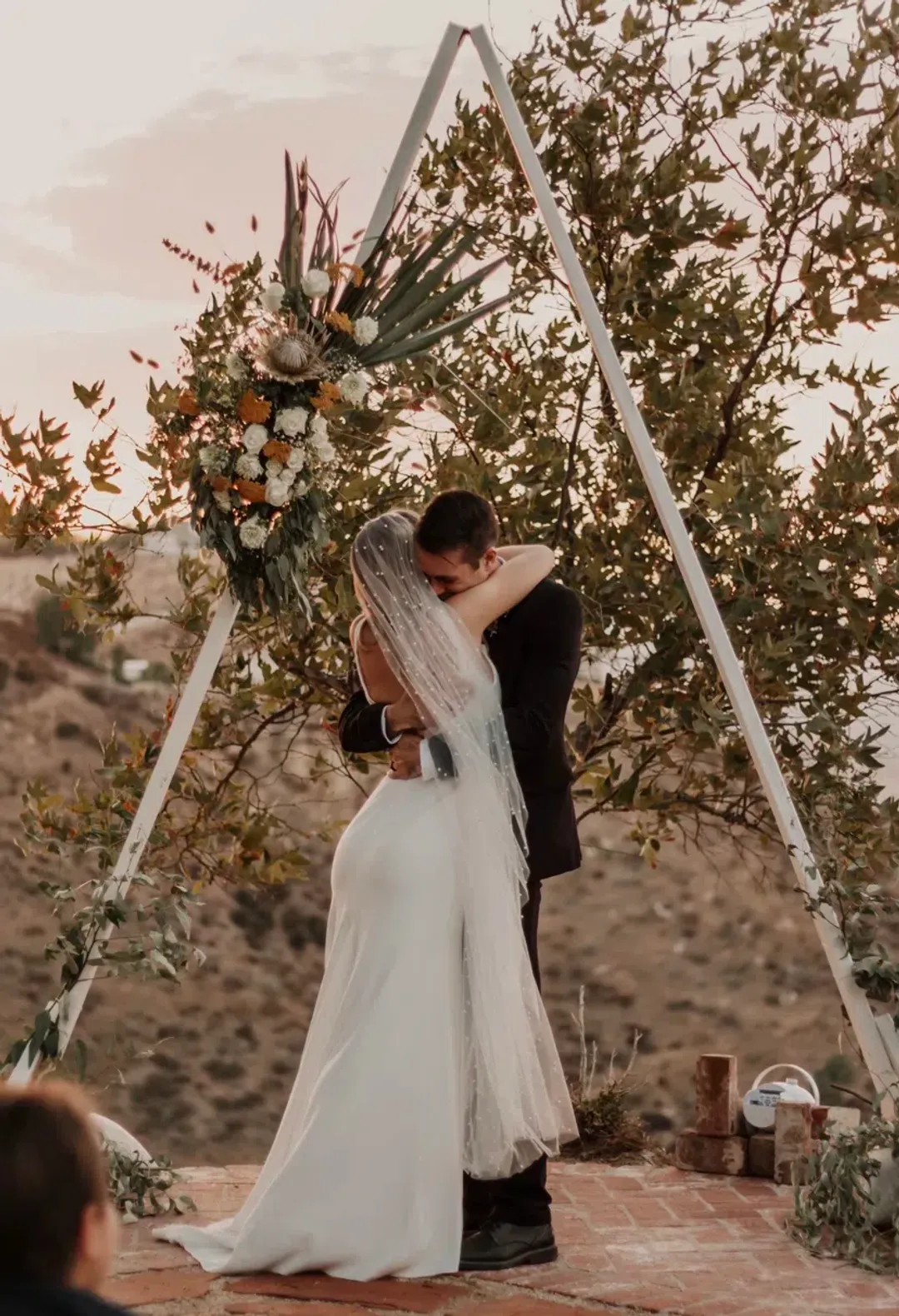 Milla Grace Loves Lace Honey Silk Inspiration Bridal Dress White Size AU 6 for rent on The Volte - main image