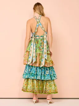 Alemais Dreamer Halter Tier Dress in Multi Size AU 8 for rent on The Volte - image 2