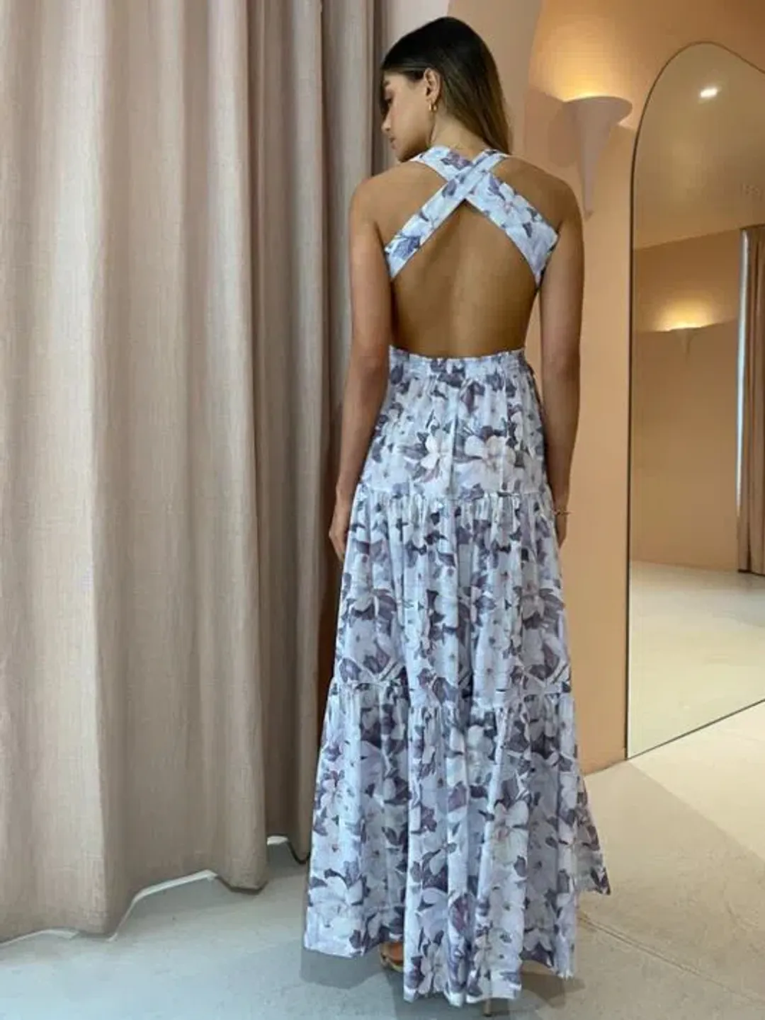 Bec & Bridge Gardenia Cotton Maxi Dress Multi Size AU 8 for rent on The Volte - main image