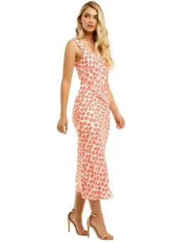 Rebecca Vallance Hotel Beau Slip Dress Pink Print Size AU 6 for rent on The Volte - image 2