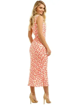 Rebecca Vallance Hotel Beau Slip Dress Pink Print Size AU 6 for rent on The Volte - image 3