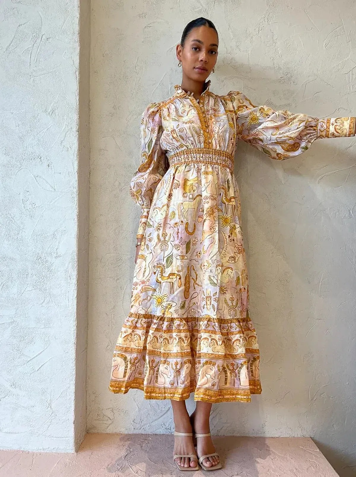 Alemais Solitaire Dress Watercolour Size AU 6 for rent on The Volte - main image