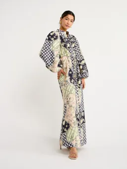 By Nicola Sail Maxi Billow Sleeve Dress in Geo/Nautical Size AU 8 for rent on The Volte - image 3