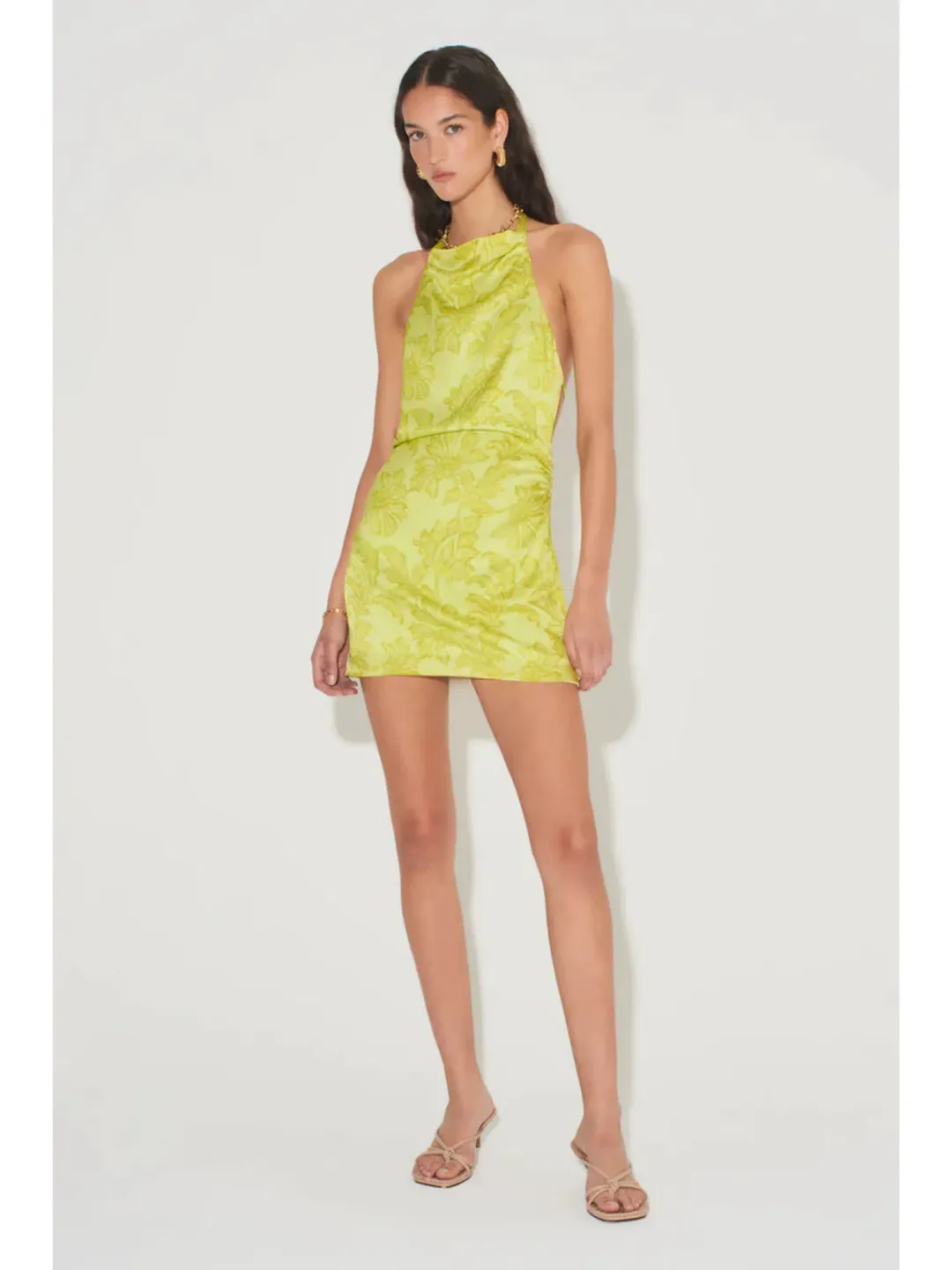Hansen & Gretel Tenzing Mini Dress Paradise Green Size AU 6 for rent on The Volte - main image