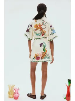 Alemais Meagan Mini Dress Floral Print Size AU 10 for rent on The Volte - image 3