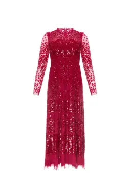 Needle and Thread Aurora Ballerina Dress Red Size 10 for rent on The Volte - image 4