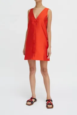 Lee Mathews Penny Mini Dress Crimson Size 12 for rent on The Volte - image 1