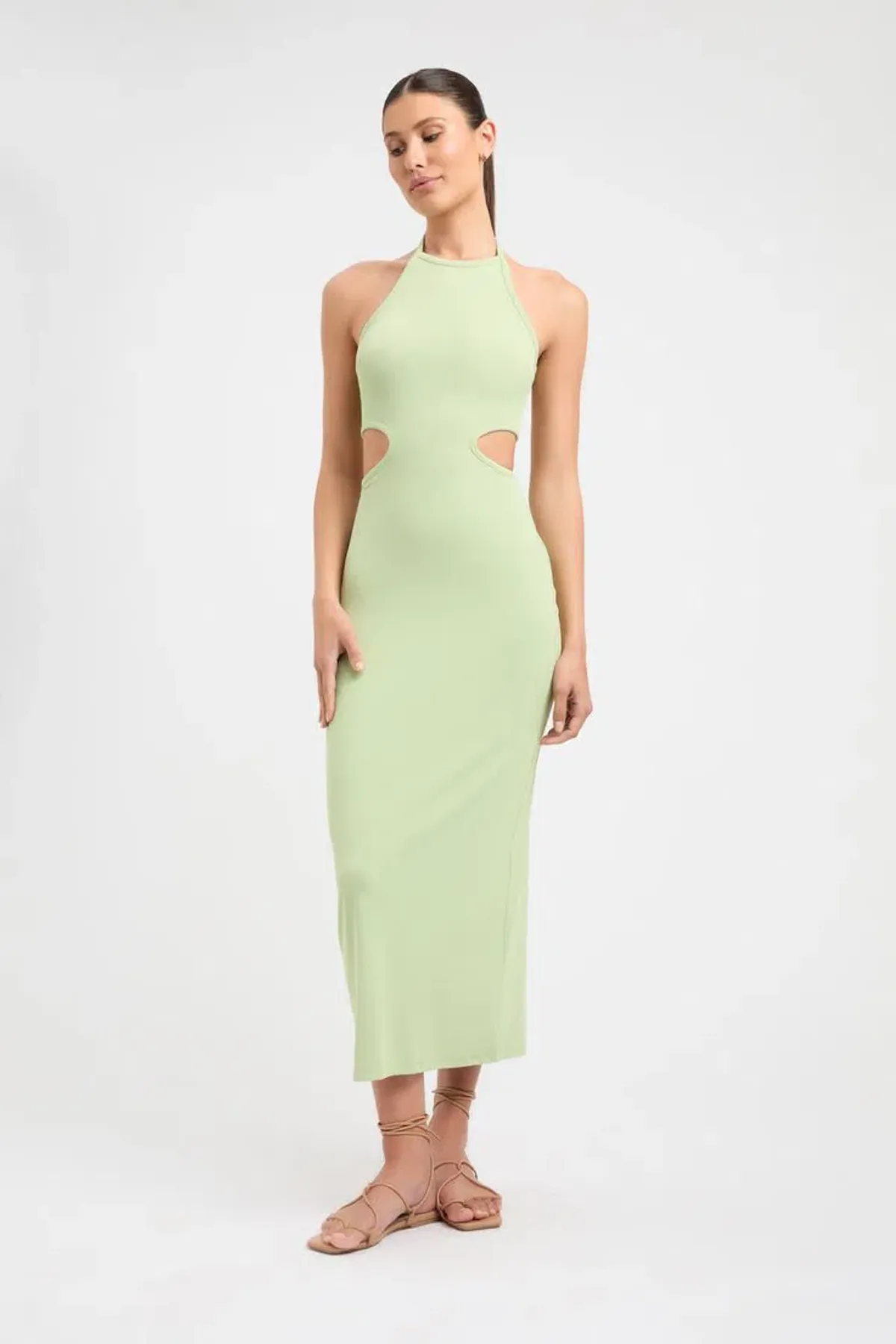 Kookai Alia Midi Dress Green Size 10 for rent on The Volte - main image