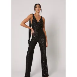 Winona Amara Jumpsuit Black Sequin Size 8 for rent on The Volte - image 1