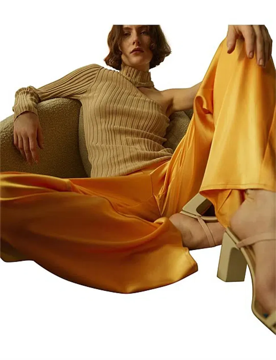 Paris Georgia Marnie Top & Trousers Set Marigold Size L / AU 12 for rent on The Volte - main image