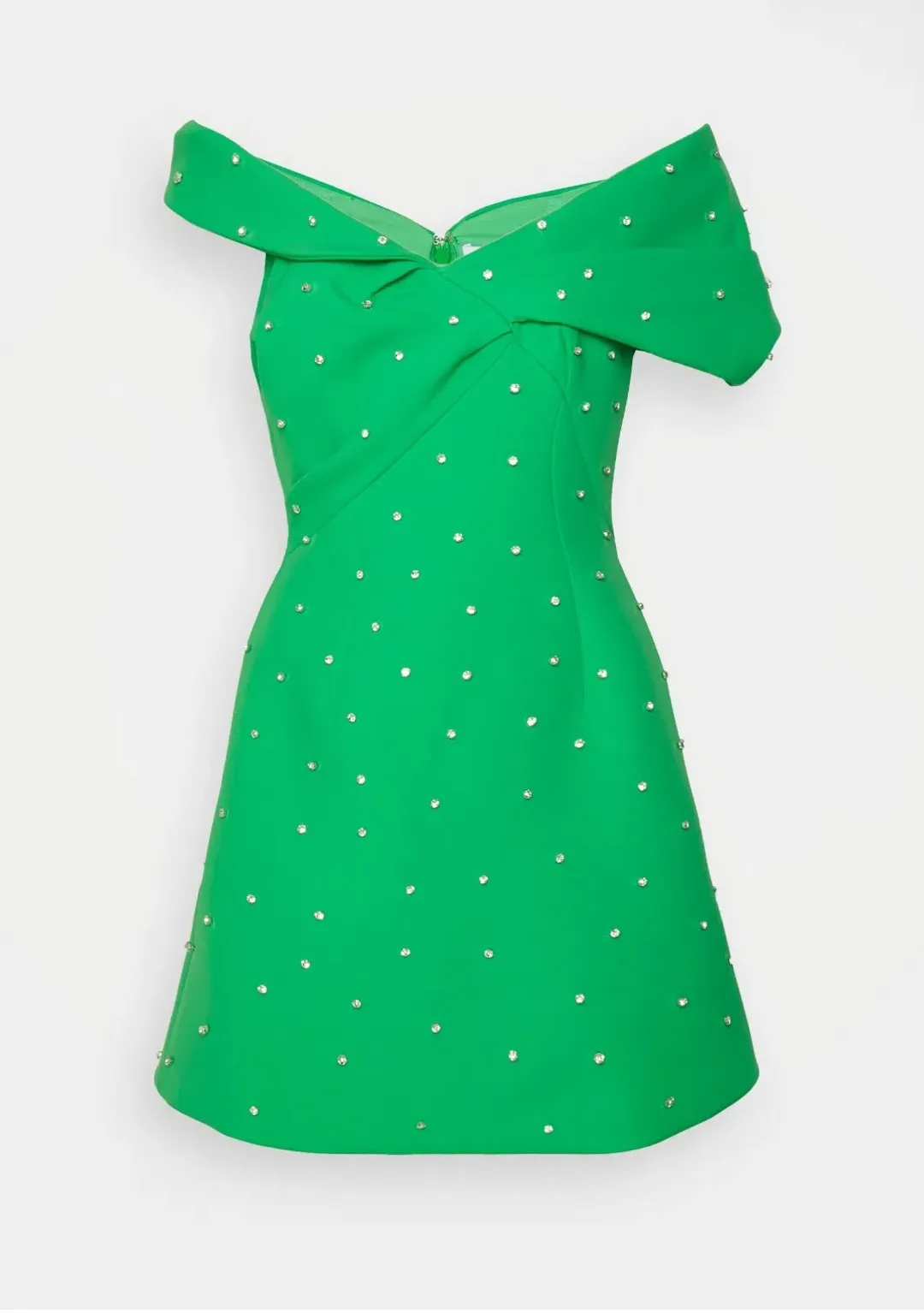 Rachel Gilbert Matteo Beaded Mini Dress Green Size 4/AU14 for rent on The Volte - main image