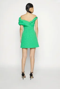 Rachel Gilbert Matteo Beaded Mini Dress Green Size 4/AU14 for rent on The Volte - image 4