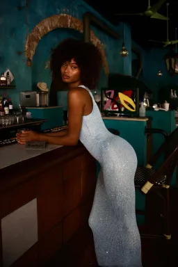 Asta Resort Ana Maxi Dress Blue Sequin Size S / AU 8 for rent on The Volte - image 7