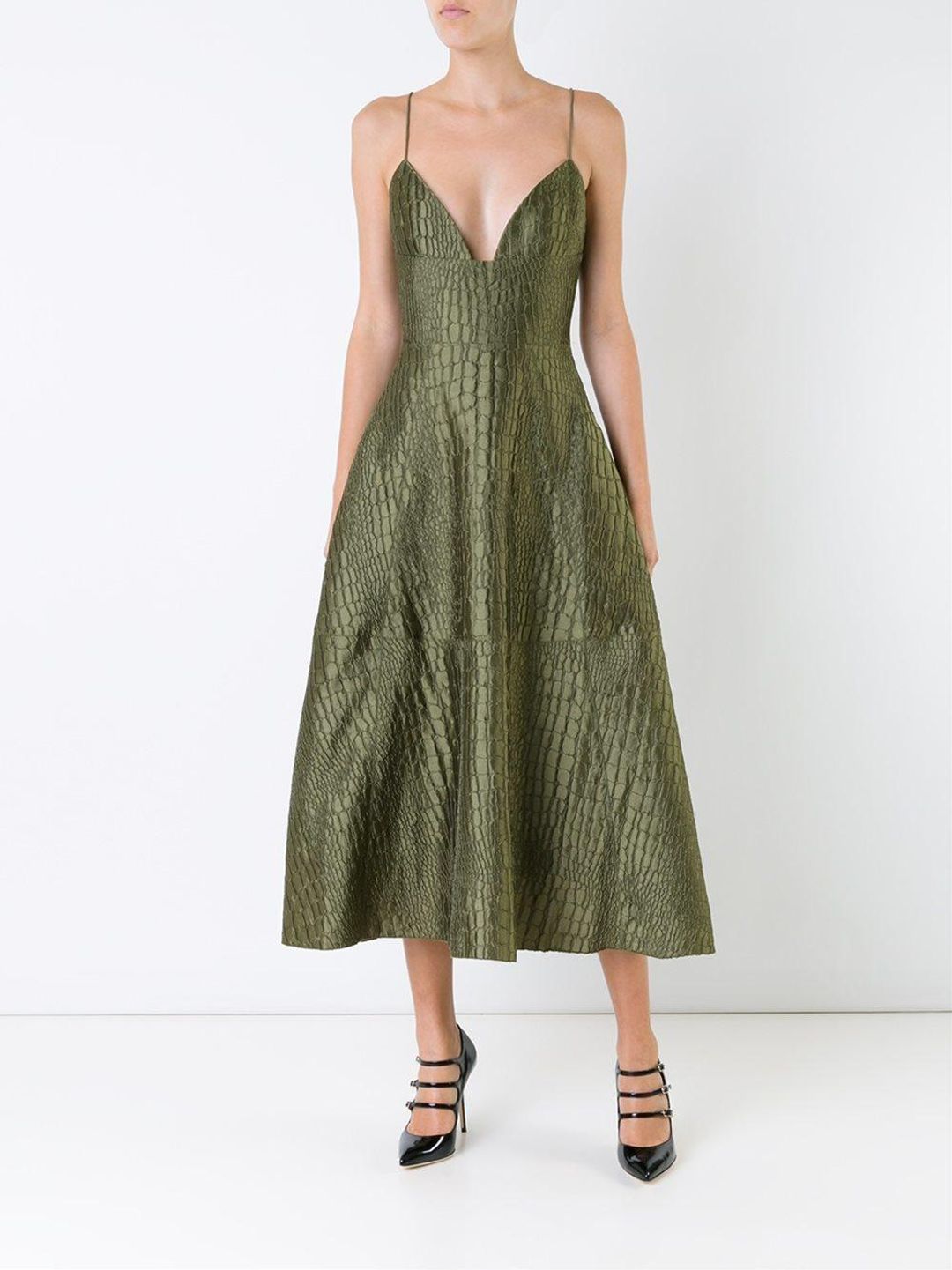 Alex Perry - La Verne Dress Khaki Size 6 for rent on The Volte - main image