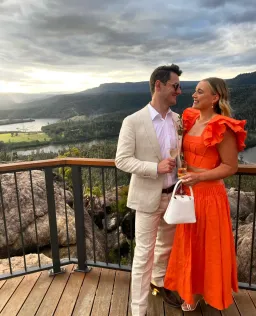 Aje Imagination Frill Top & Yves Midi Skirt in Orange Size 10 for rent on The Volte - image 2