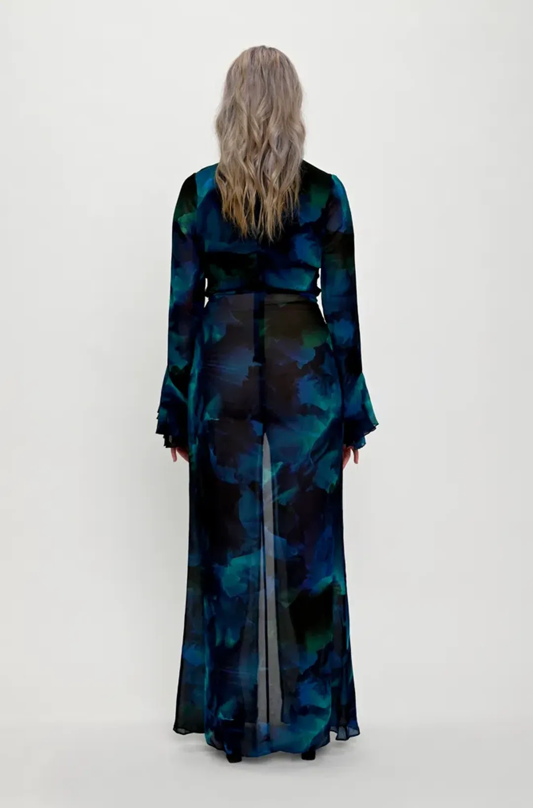 Rat & Boa Fiorella Maxi Dress Blue Multi Size S/ AU 8 for rent on The Volte - main image