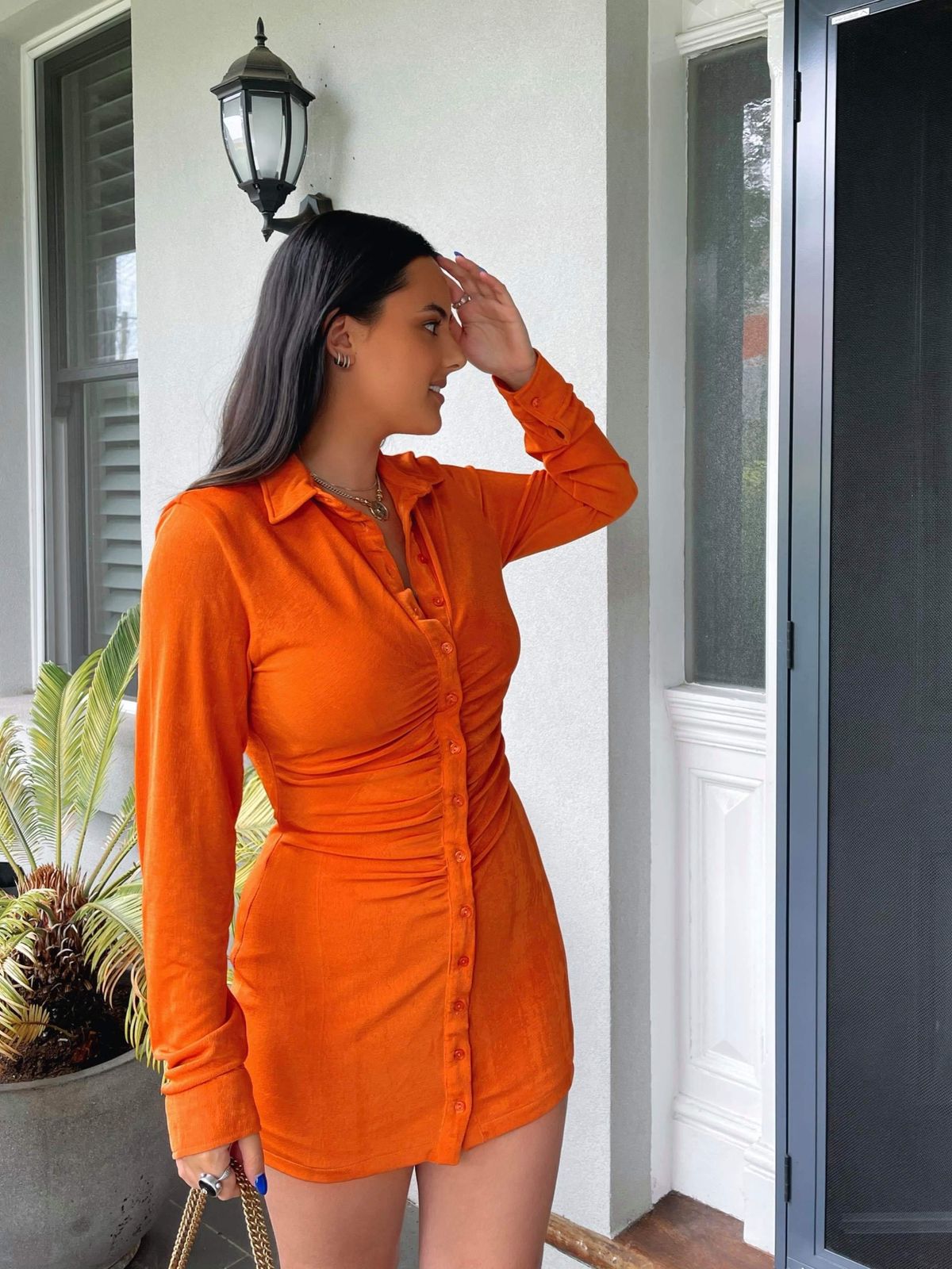 With Jean Andy Mini Dress Maple Size XL / AU 14 for rent on The Volte - main image