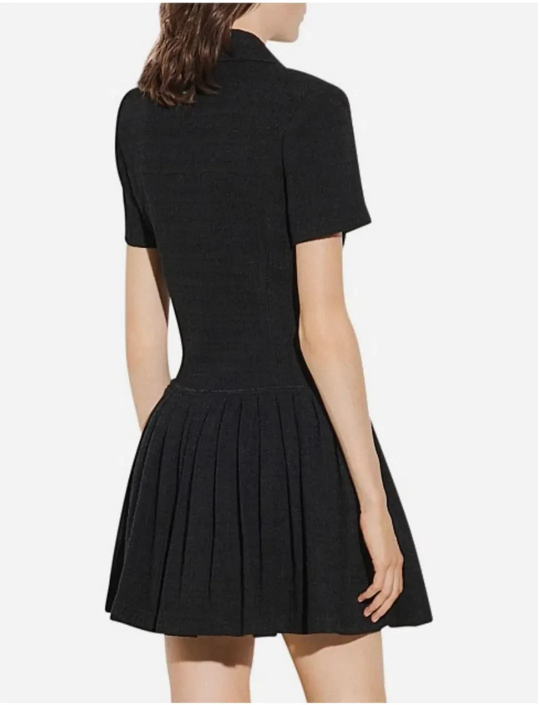 Sandro Double Breaseted Mini Dress Black Size AU 14 for rent on The Volte - main image