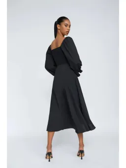 By Johnny Annika Midi Dress Black Size AU 14 for rent on The Volte - image 4