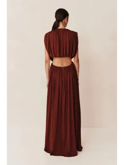 Esse Studios Gossamer Maxi Dress Tempranillo Size AU 8 for rent on The Volte - image 3