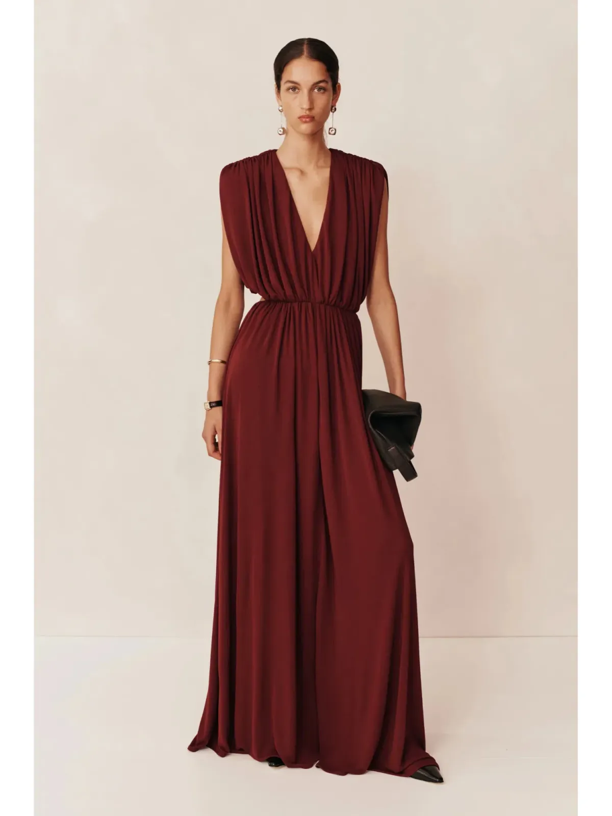 Esse Studios Gossamer Maxi Dress Tempranillo Size AU 8 for rent on The Volte - main image