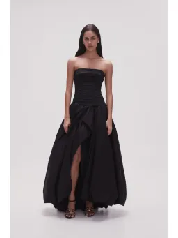 Aje Violette Bubble Hem Maxi Dress Black Size AU 8 for rent on The Volte - image 1