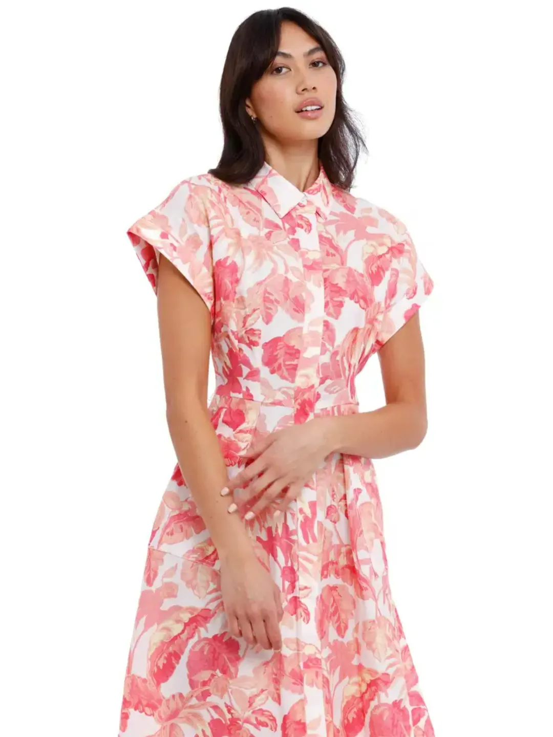 Rebecca Vallance Tropicale Midi Dress in Pink Size AU 6 for rent on The Volte - main image