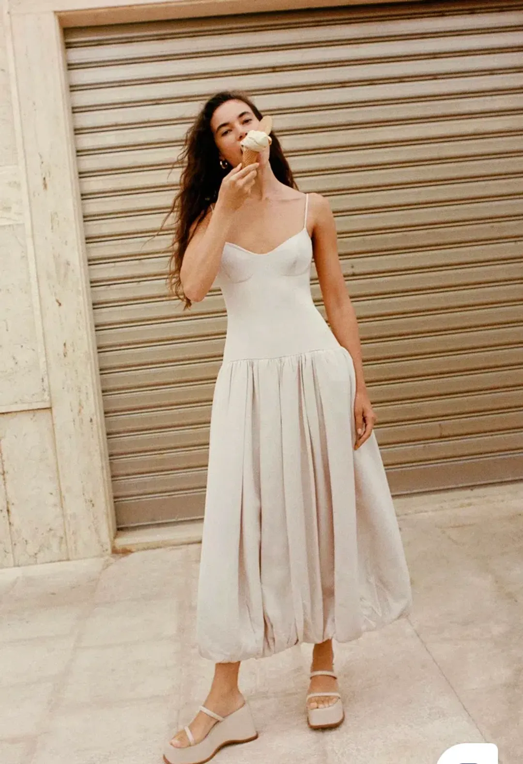 Shona Joy Vento Dress in Bone Size AU 6 for rent on The Volte - main image