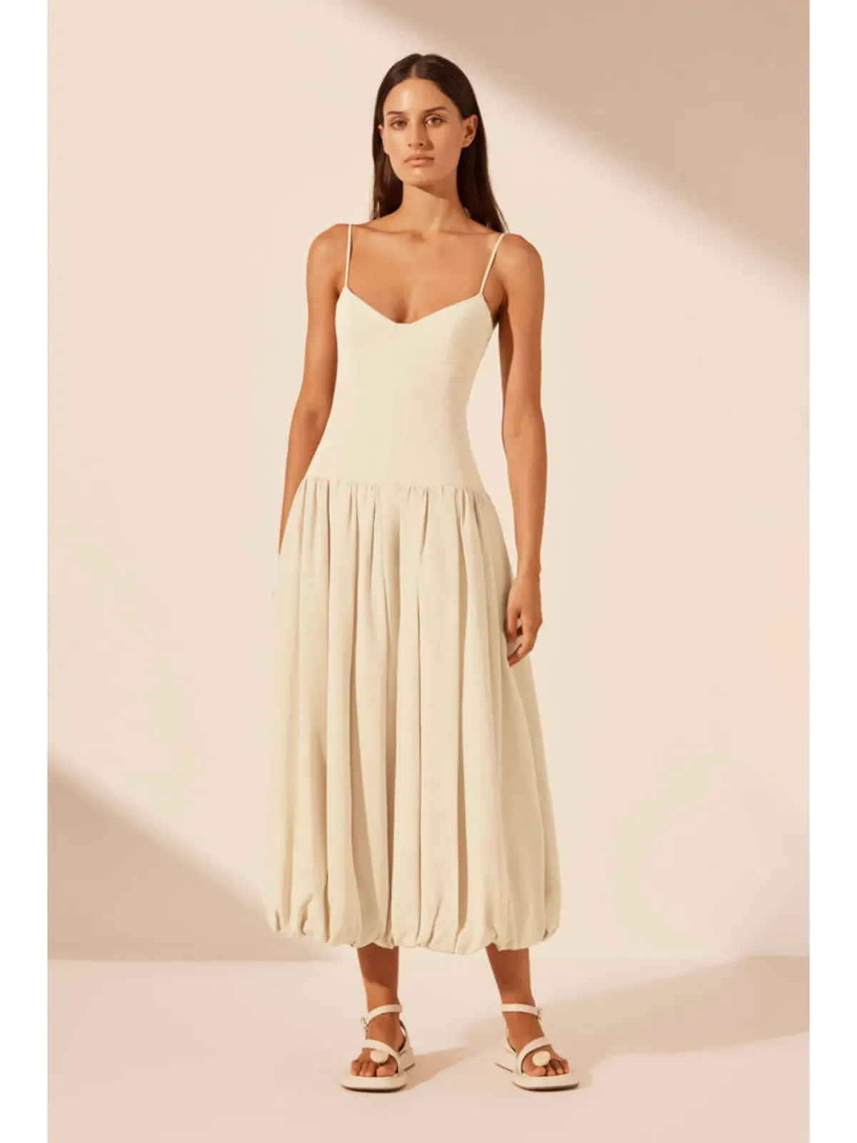 Shona Joy Vento Dress in Bone Size AU 6 for rent on The Volte - main image