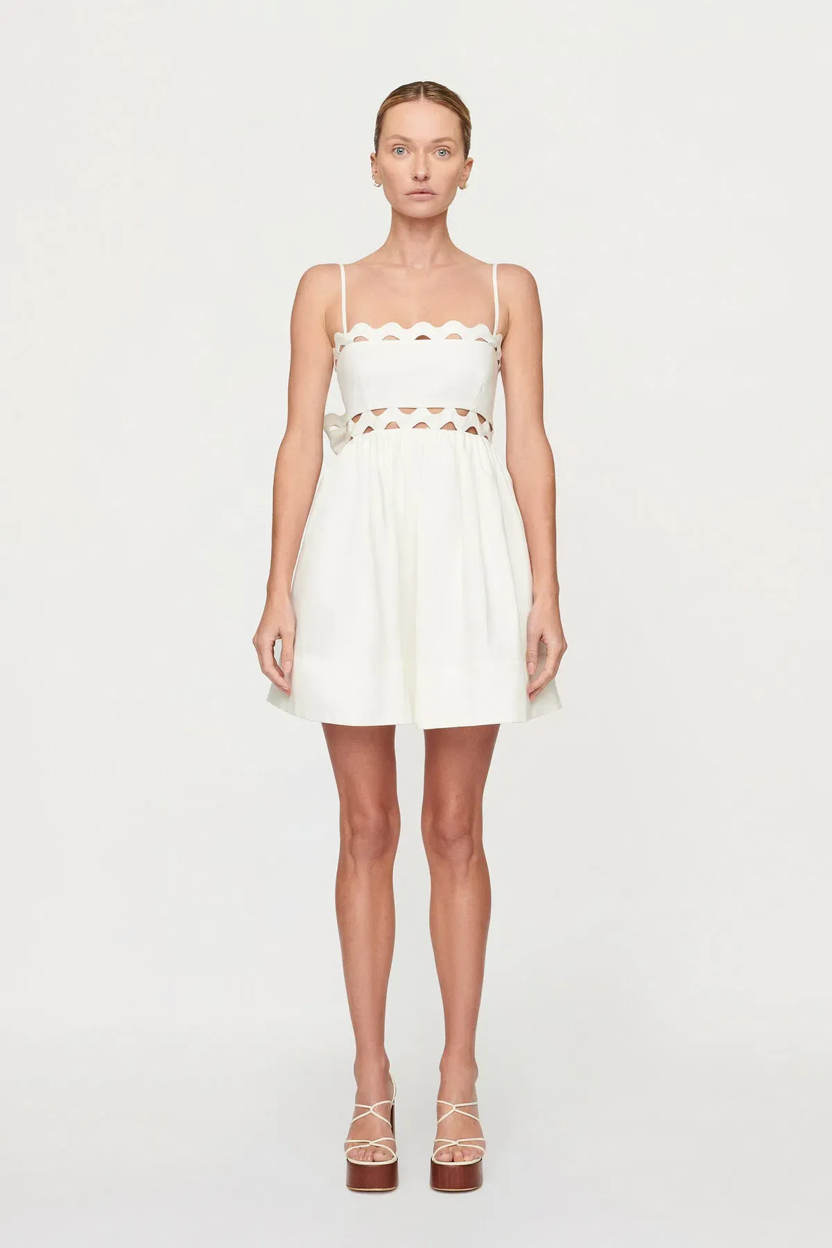 Clea Kalina Mini Dress White Size S / AU 8 for rent on The Volte - main image