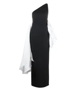 Solace London The Calla One Shoulder Dress Black/Cream Size 12 for rent on The Volte - image 4